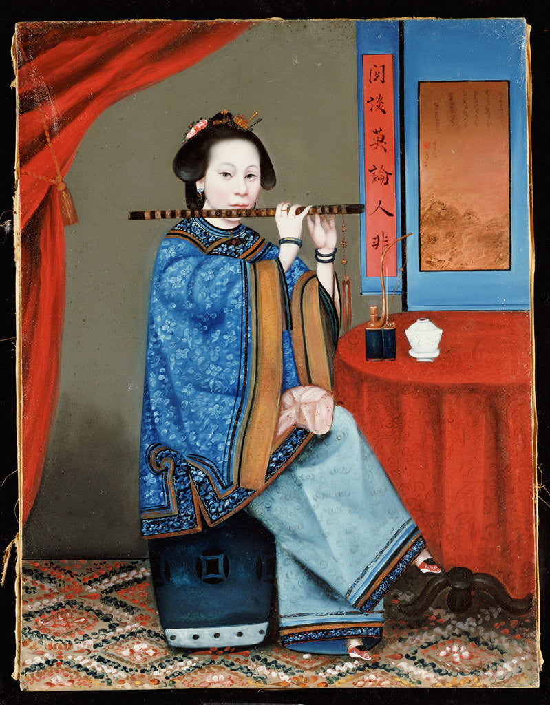 Detail of Portrait of a Court Lady by Anonymous