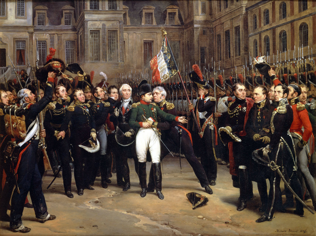 Detail of The Farewells of Fontainebleau, 20 April 1814 by Emile Jean Horace Vernet
