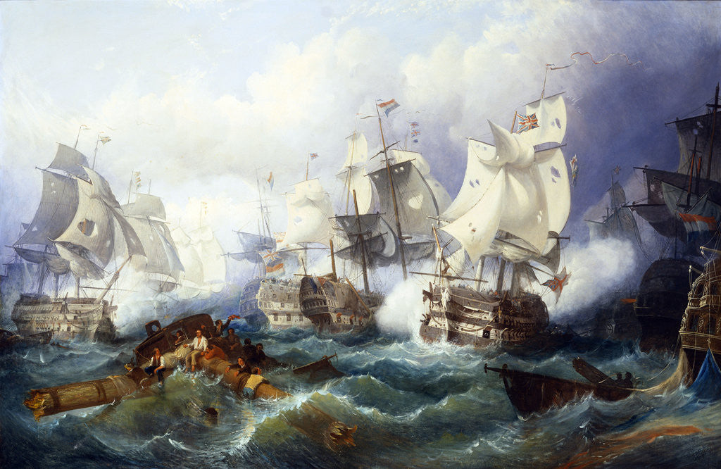 Detail of The Battle of Trafalgar by follower of Philip James de Loutherbourg by Anonymous