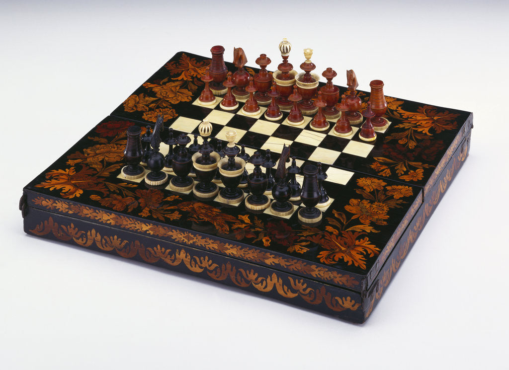 Detail of Louis XIV game board by Anonymous