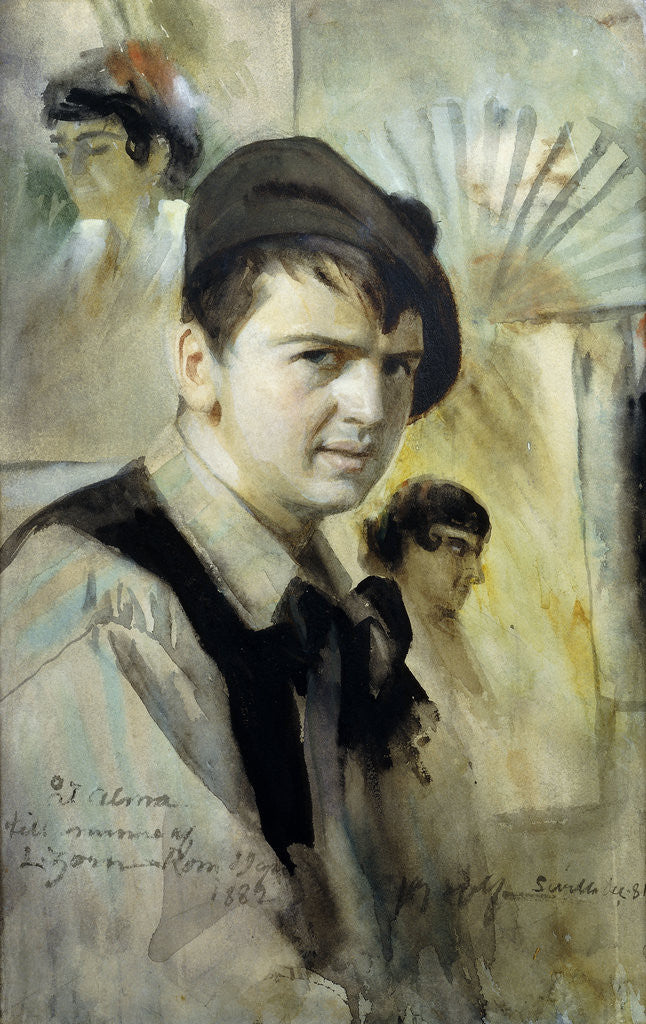 Detail of Portrait of the Artist by Anders Leonard Zorn