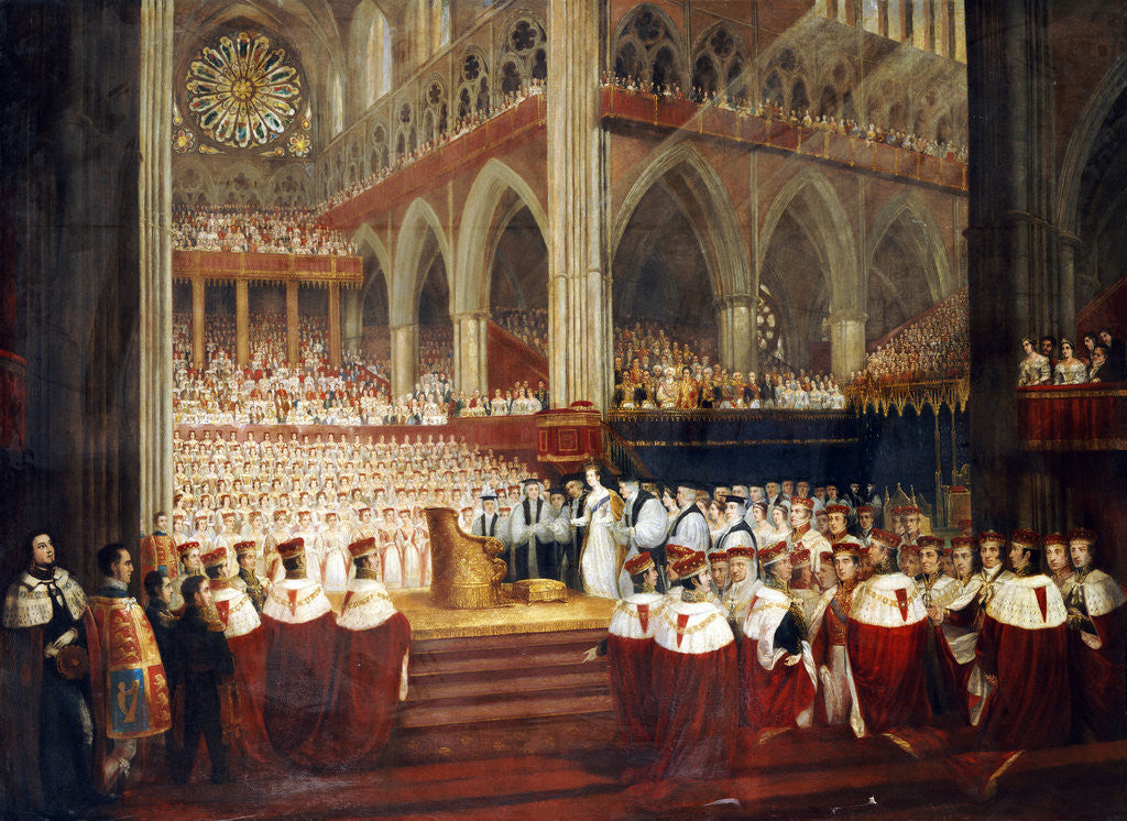 Detail of The Coronation of Queen Victoria by circle of Edmund Thomas Parris by Anonymous