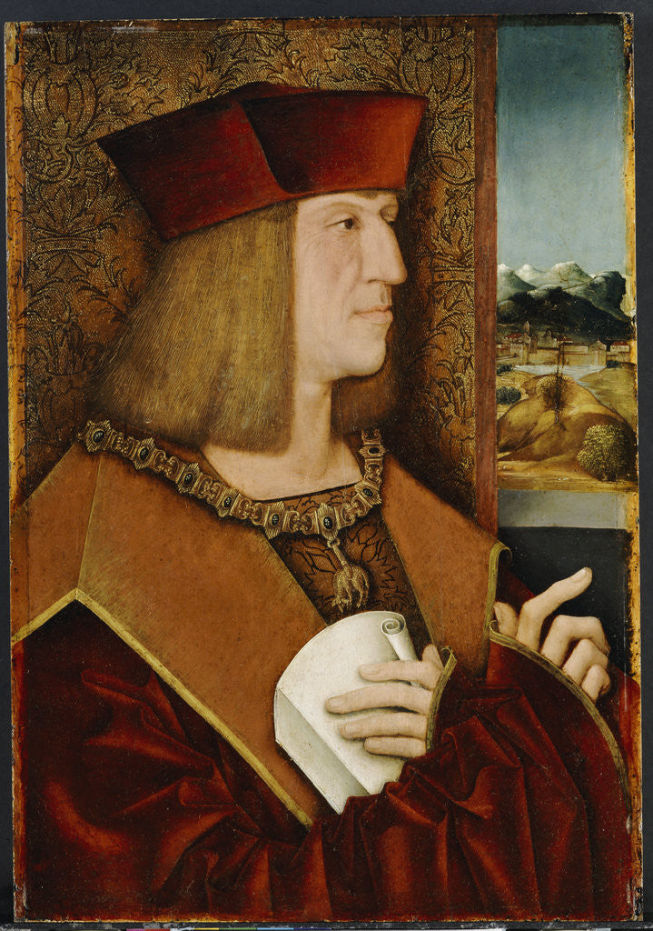 Detail of Portrait of Emperor Maximilian I by Bernhard Strigel