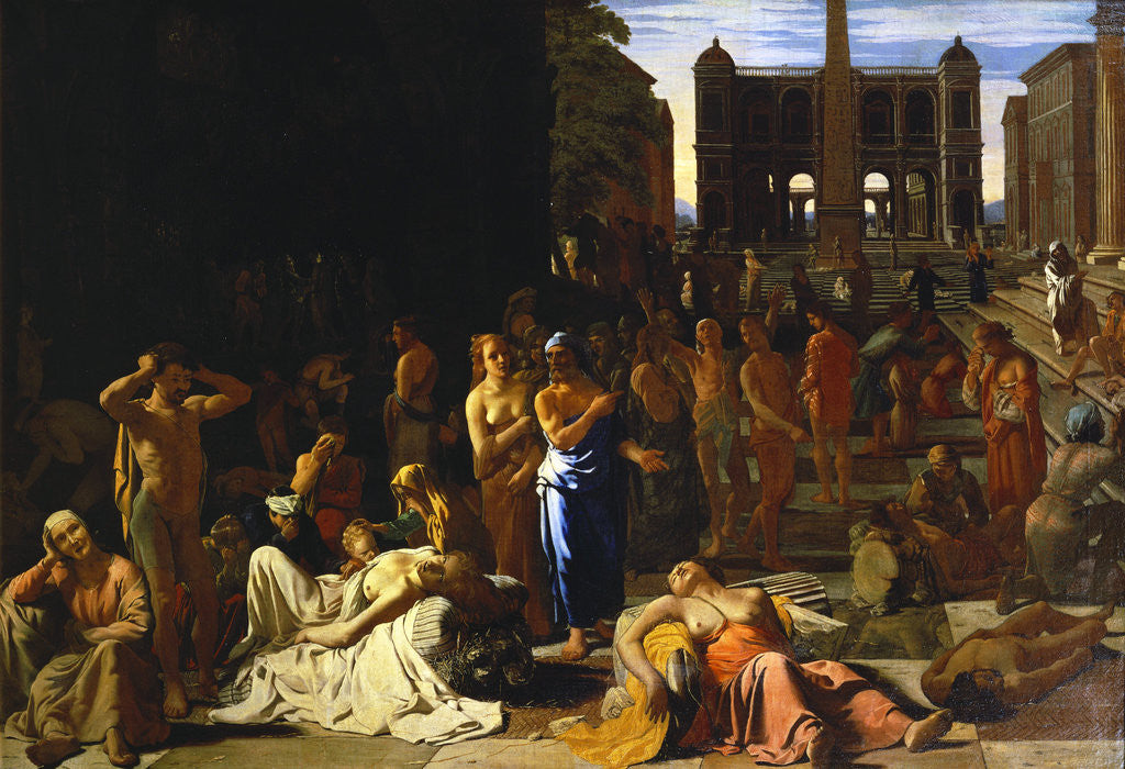 Detail of The Plague at Athens by Michael Sweerts