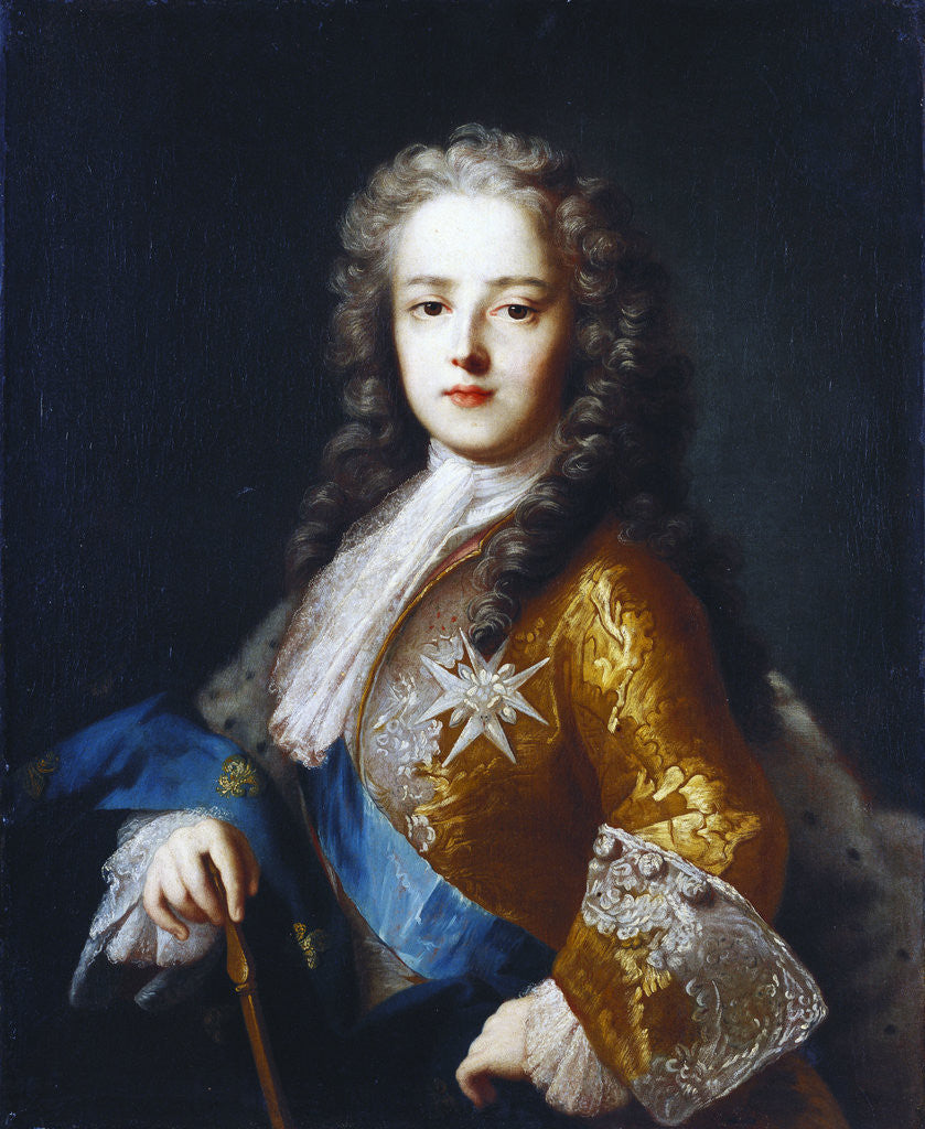Detail of Portrait of King Louis XV as a Youth attributed to Jean Ranc by Anonymous