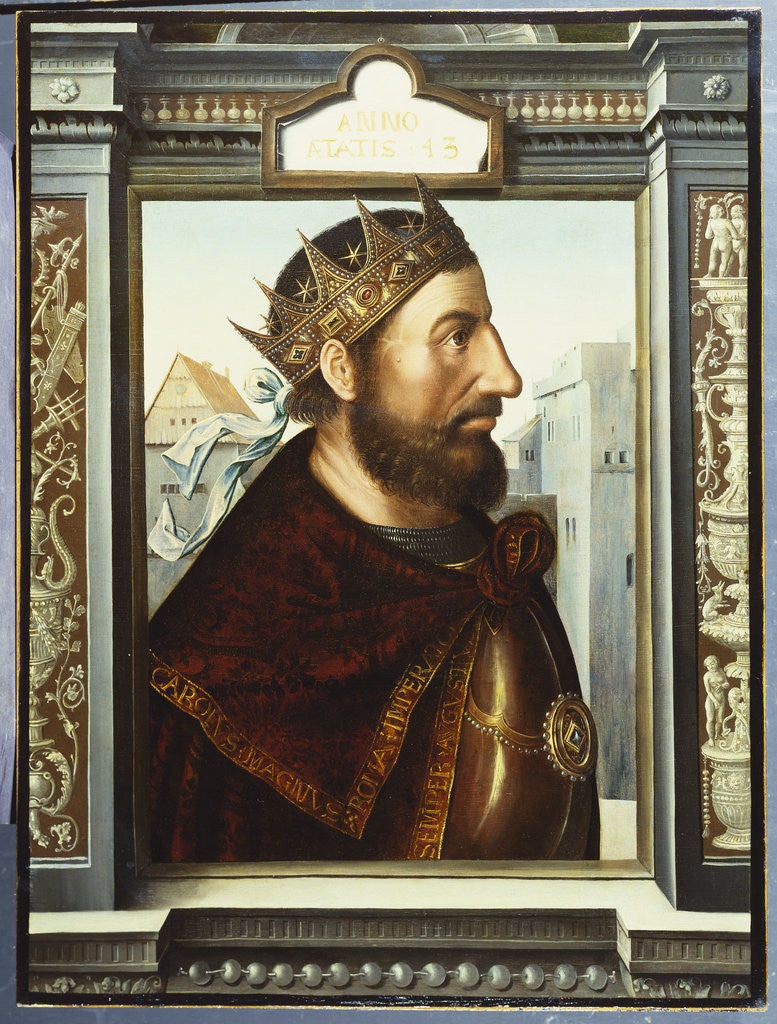 Detail of The Emperor Charlemagne, manner of Quentin Massys by Anonymous