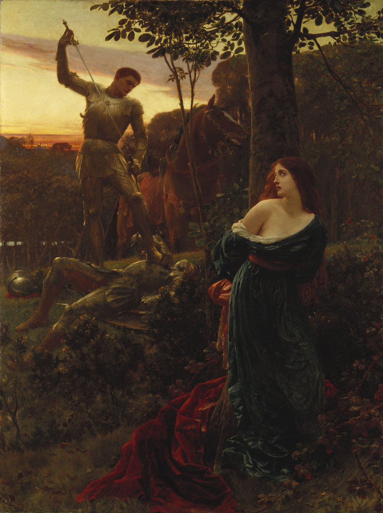 Detail of Chivalry by Frank Bernard Dicksee