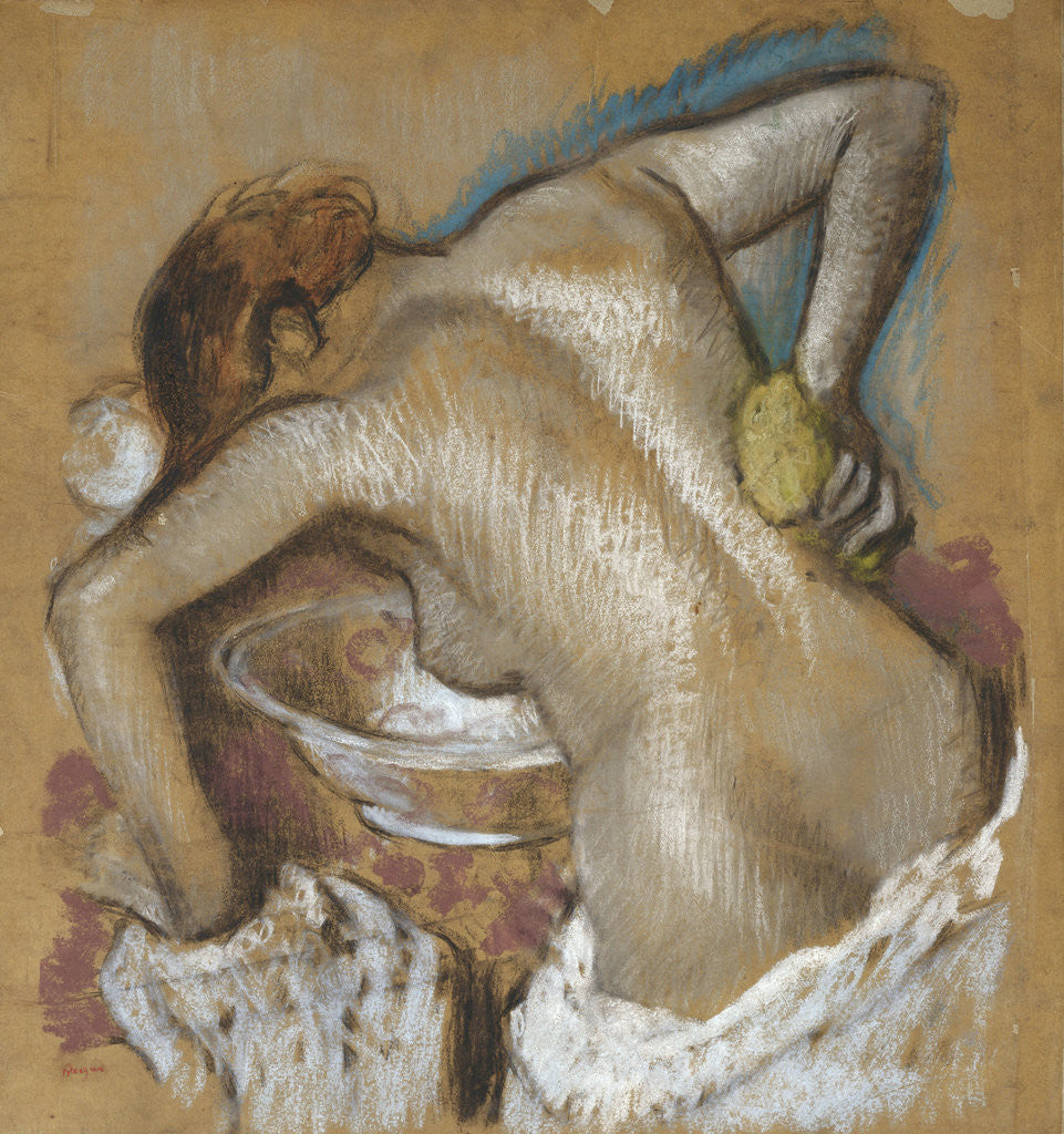 Detail of Woman Washing Her Back with a Sponge by Edgar Degas