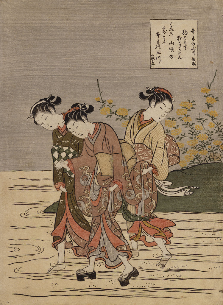 Detail of The Jewel River at Ide by Suzuki Harunobu