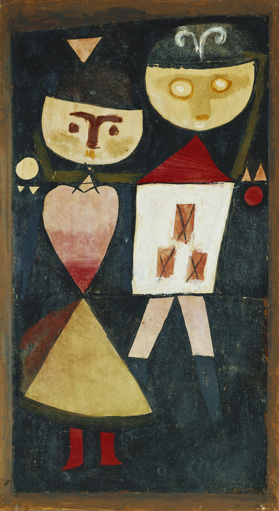 Detail of Costumed Couple by Paul Klee