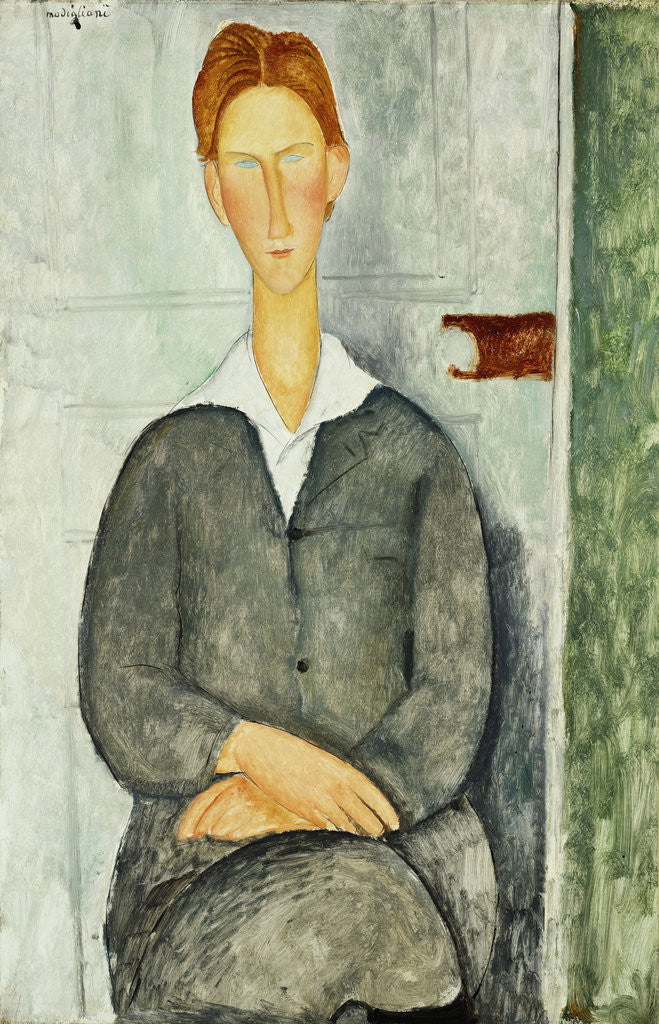 Detail of Young Man With Red Hair by Amedeo Modigliani