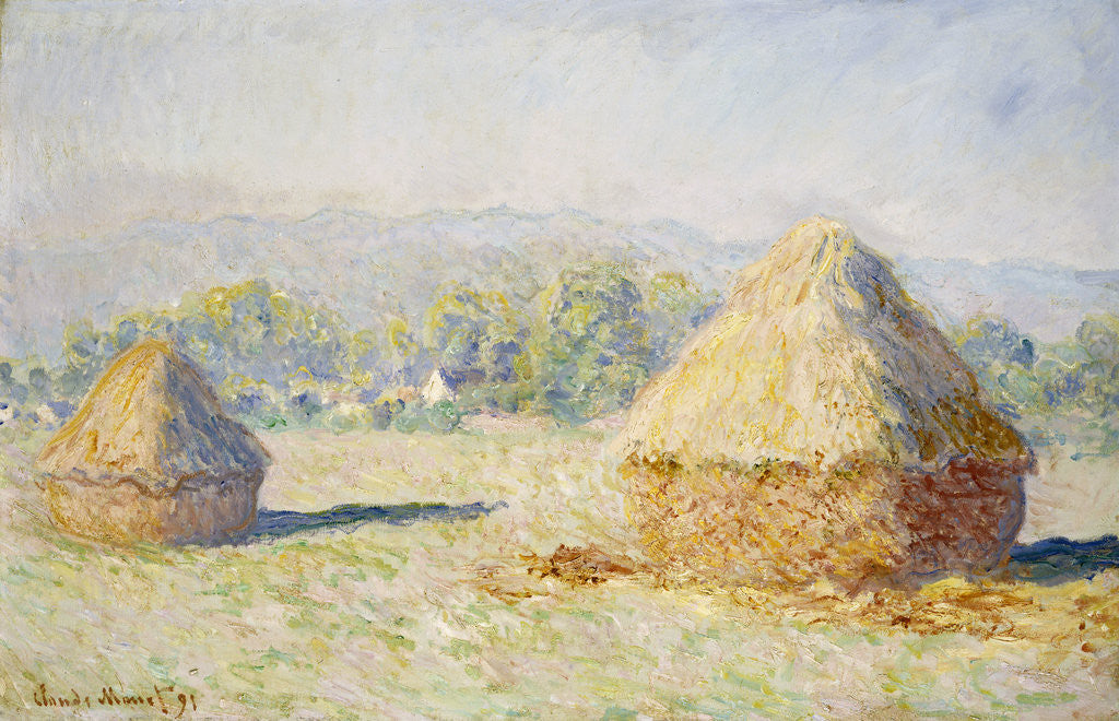Detail of Haystacks, Morning Effect by Claude Monet