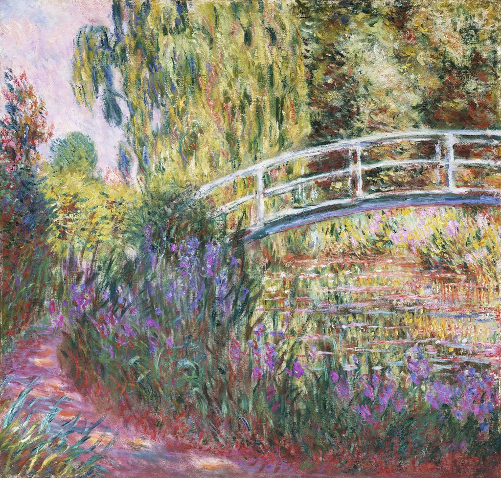 Detail of The Japanese Bridge, Pond with Water Lillies by Claude Monet