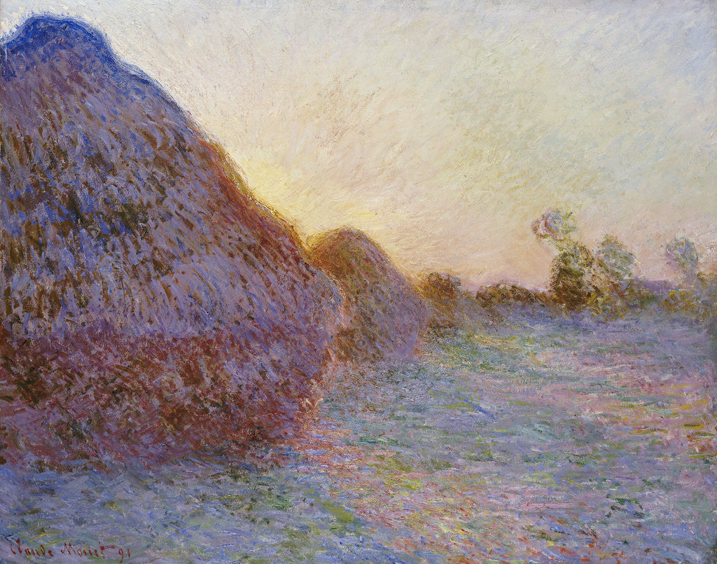 Detail of Haystacks by Claude Monet