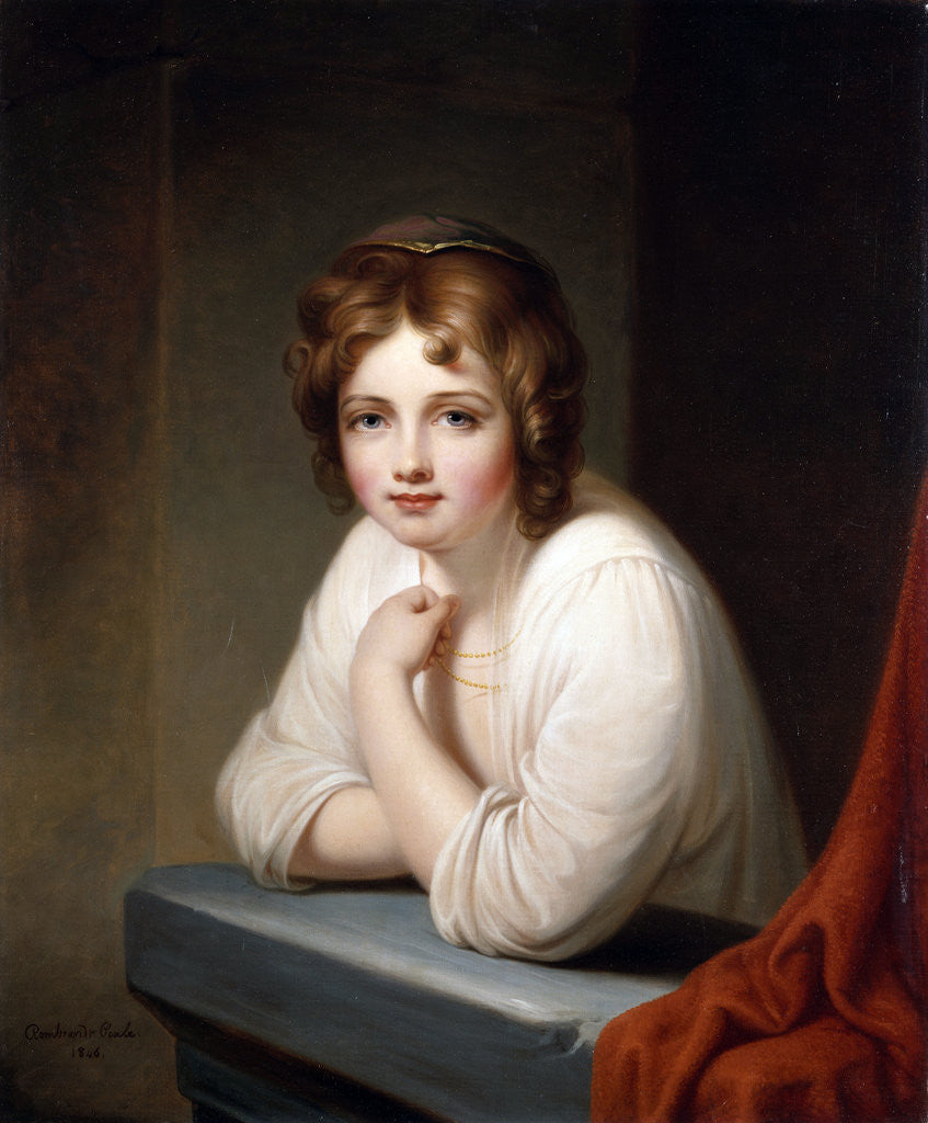 Detail of Rosalba by Rembrandt Peale