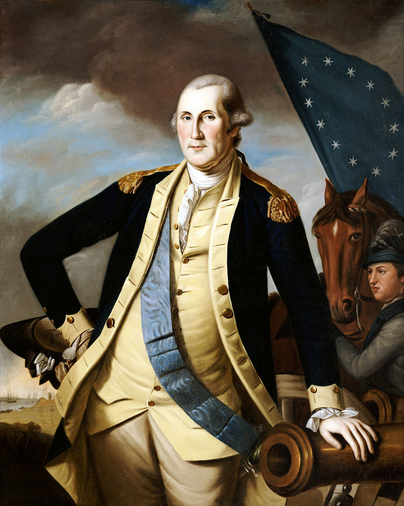 Detail of George Washington by Charles Willson Peale