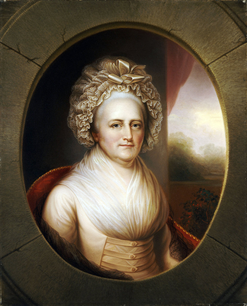 Detail of Martha Washington by Rembrandt Peale