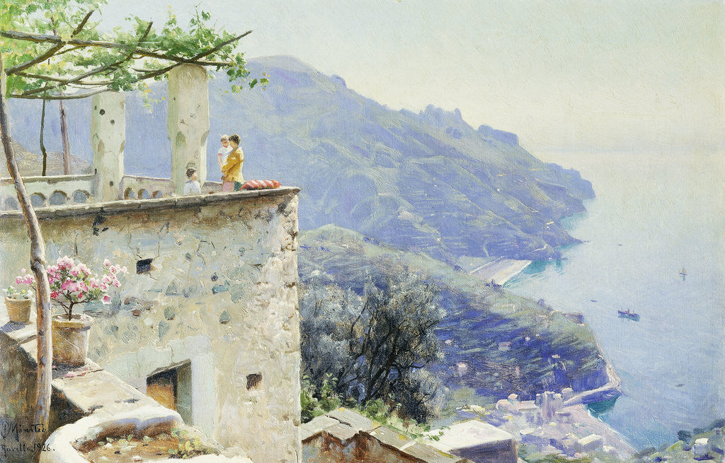 Detail of The Ravello Coastline by Peder Monsted