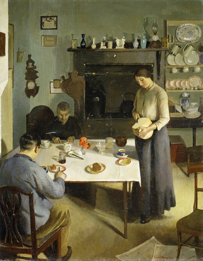 Detail of The Tea-Table by Harold Harvey