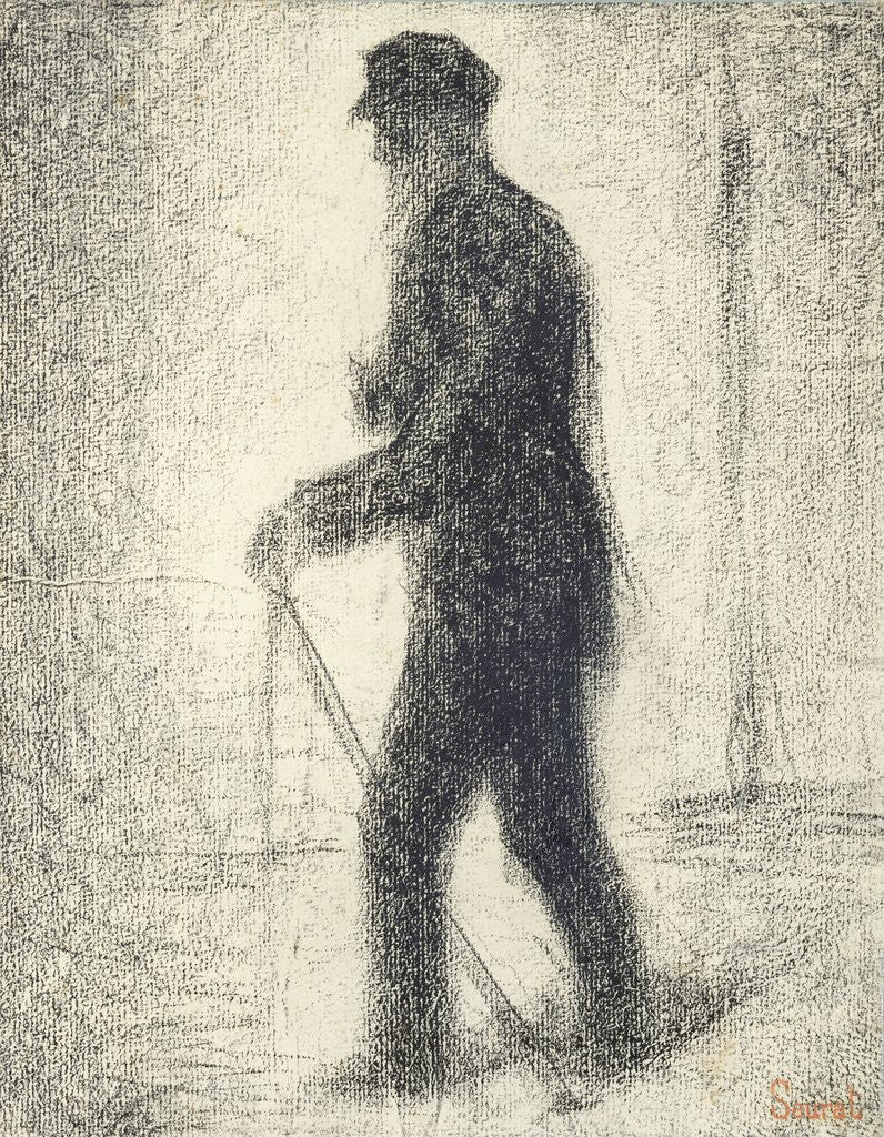 Detail of Walking by Georges Seurat