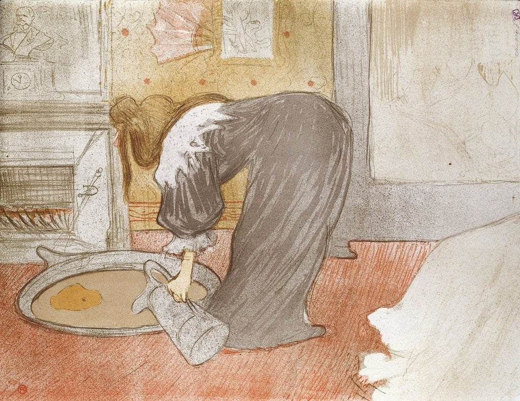 Detail of Woman with Washtub by Henri de Toulouse-Lautrec