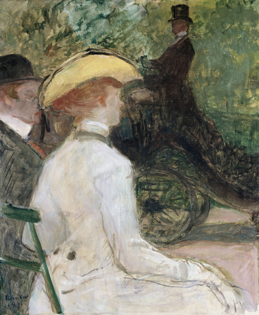 Detail of In the Bois de Bologne by Henri de Toulouse-Lautrec