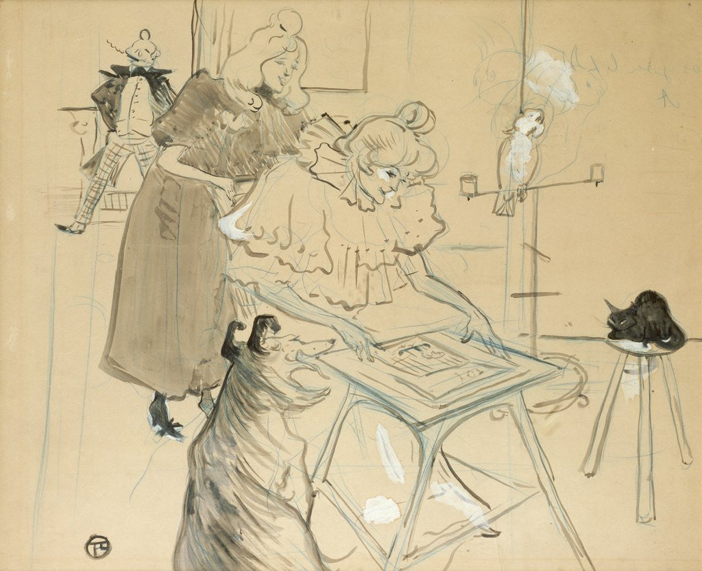 Detail of Le Motographe (Melle. Margouin) by Henri de Toulouse-Lautrec