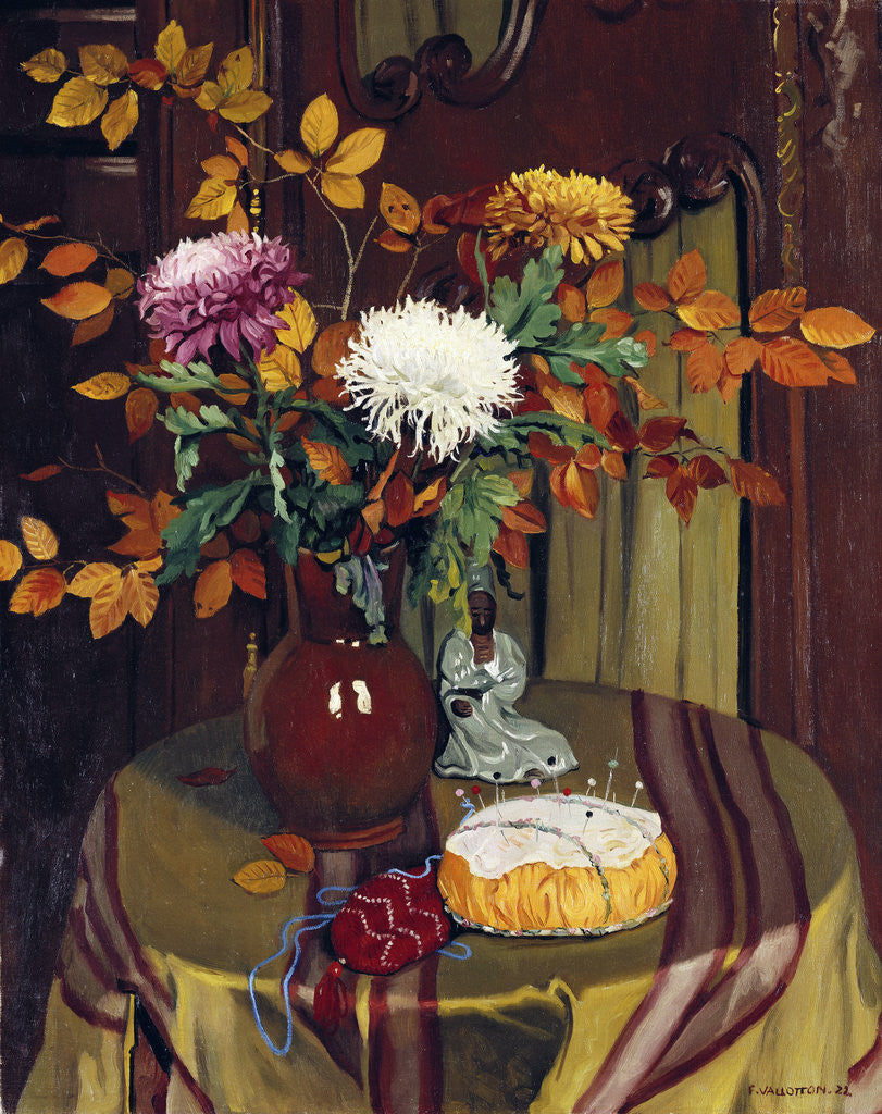Detail of Chrysanthemums and Autumn Foilage by Felix Vallotton