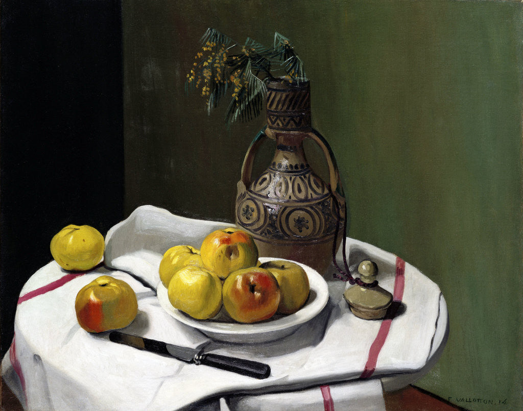 Apples and a Moroccan Vase by Felix Vallotton