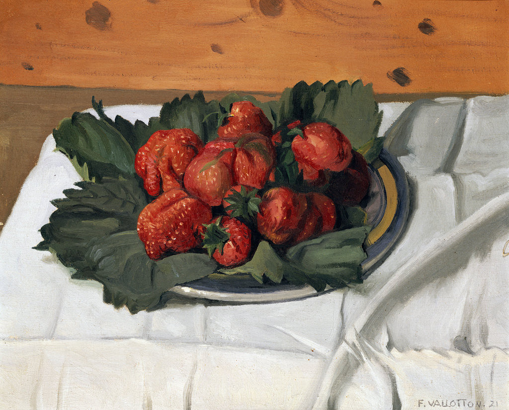 Still Life with Strawberries by Felix Vallotton