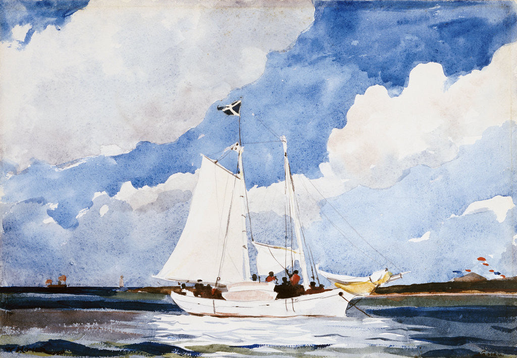 Detail of Fishing Schooner, Nassau by Winslow Homer