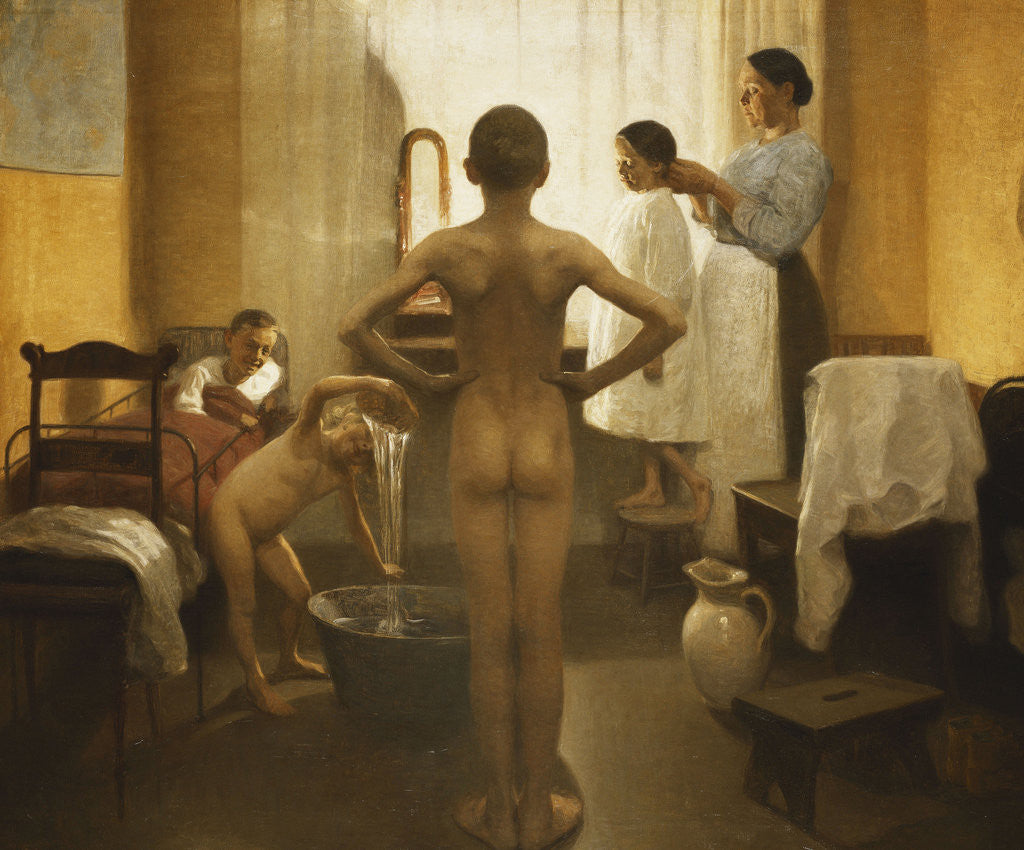 Detail of Bath Time by Carl Vilhelm Meyer