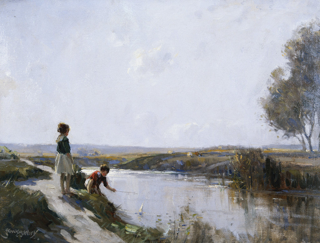 Detail of On the River Bann, Co. Antrim by Frank McKelvey