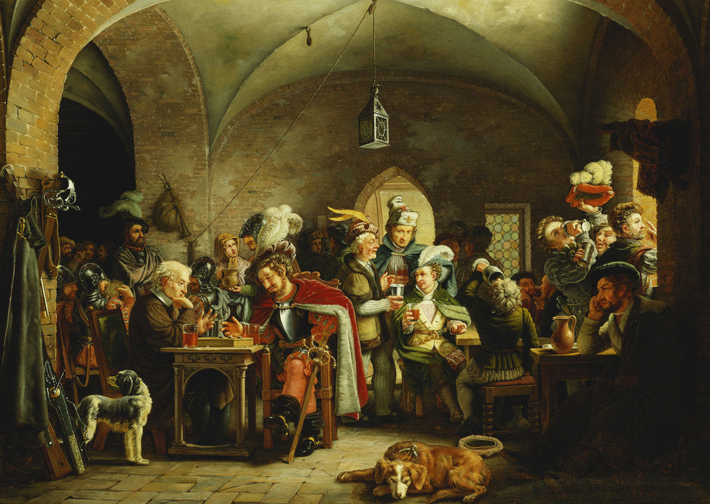Detail of Soldiers in the Keep of a Castle by Martinus Rorbye