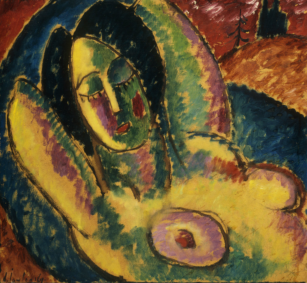 Detail of Sleeping by Alexej Jawlensky