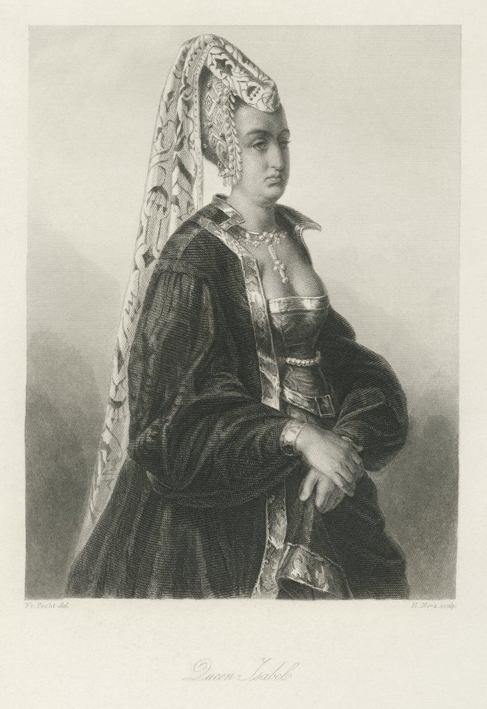 Detail of Queen Isabel by Anonymous