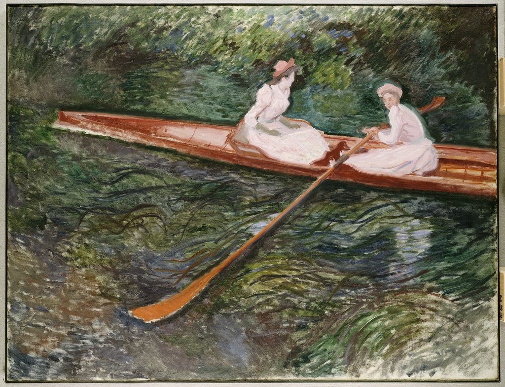 Detail of The Pink Rowing Boat by Claude Monet