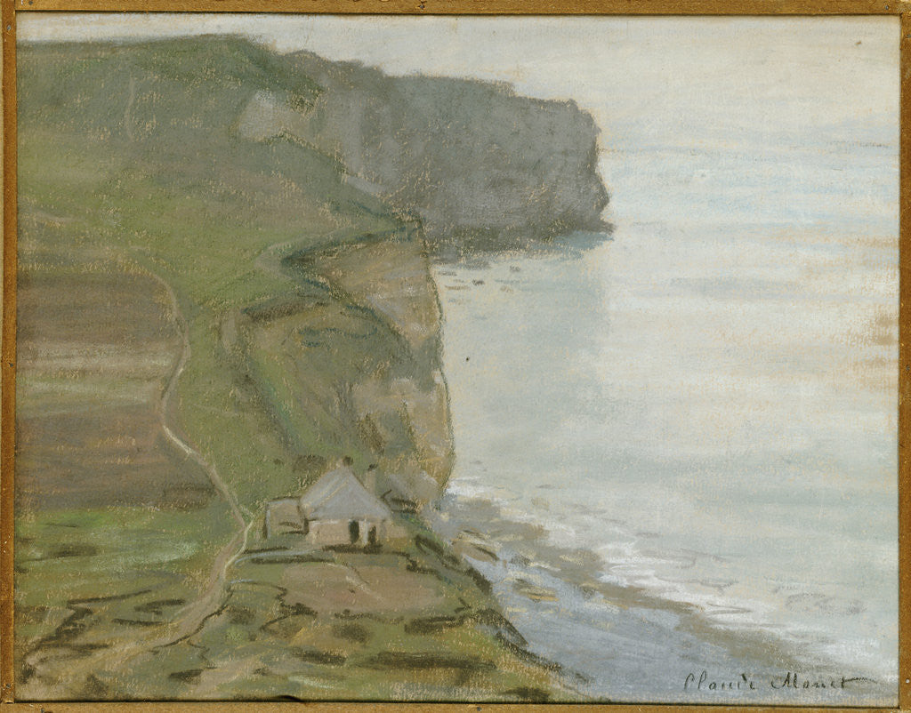 Detail of Cape Antifer, Etretat by Claude Monet