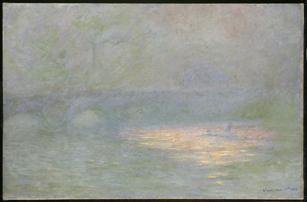 Detail of Waterloo Bridge by Claude Monet