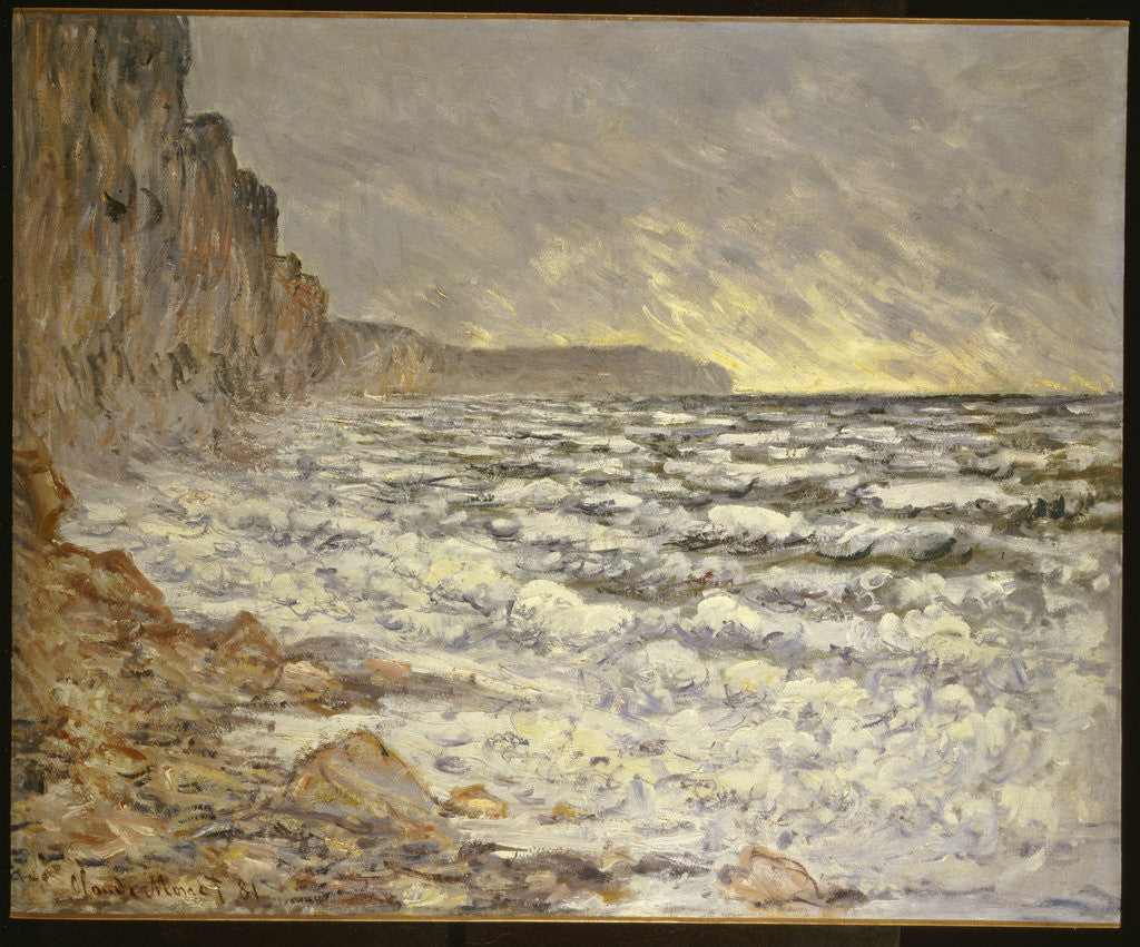 Detail of Seafront, Fecamp by Claude Monet