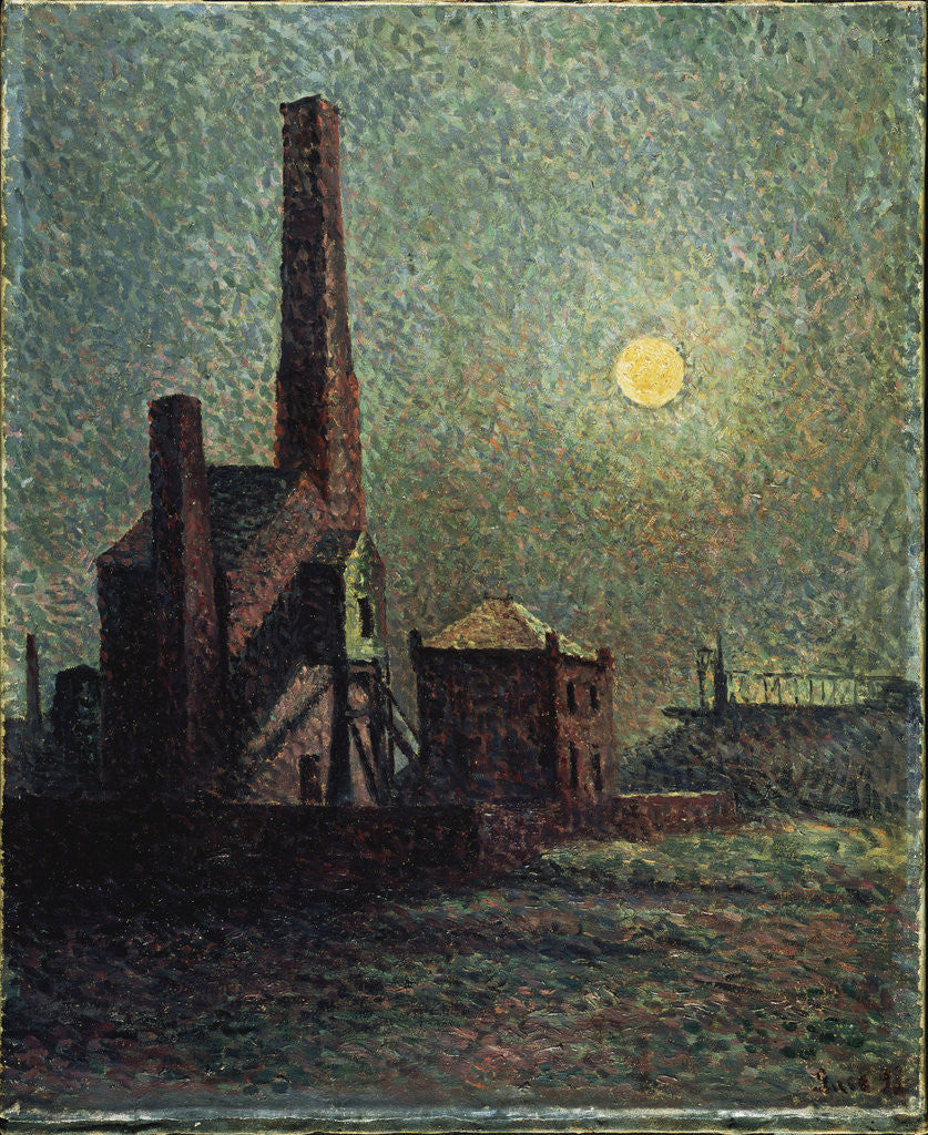 Detail of Machine by Moonlight by Maximilien Luce