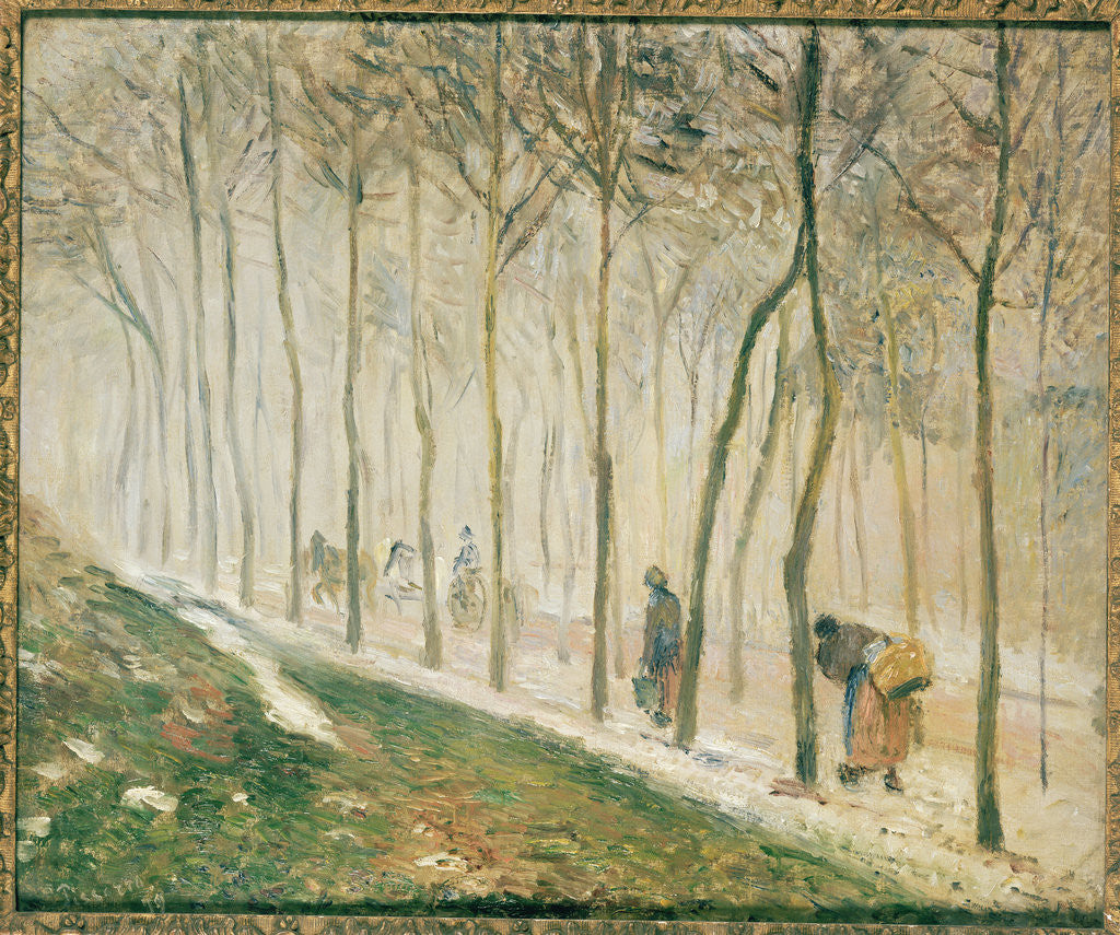 Detail of The Path, Effect of Snow by Camillle Pissarro
