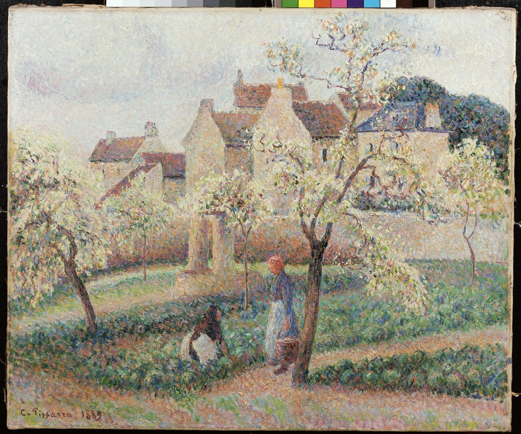Detail of Plum Trees in Blossom by Camillle Pissarro