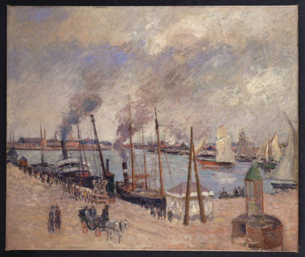 Detail of The Port at Le Havre by Camillle Pissarro