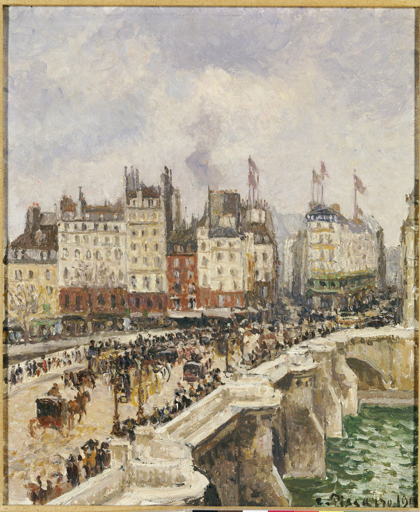Detail of Le Pont-Neuf by Camillle Pissarro