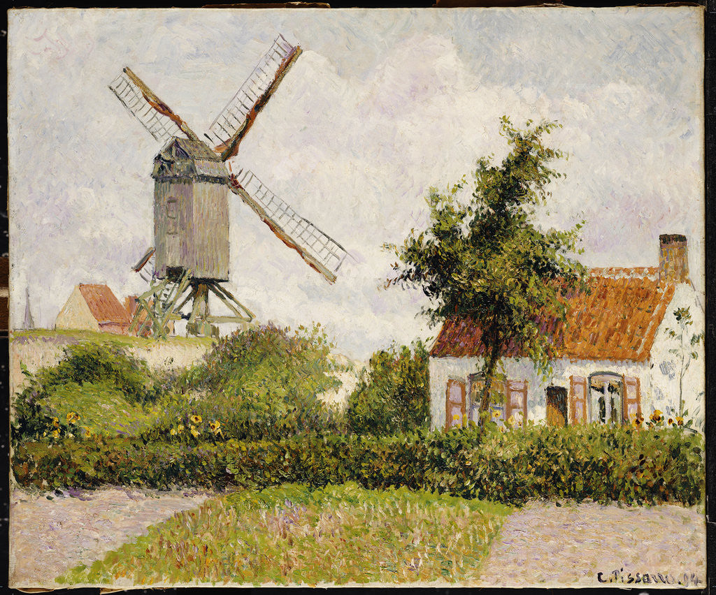 Detail of Windmill at Knock, Belgium by Camillle Pissarro