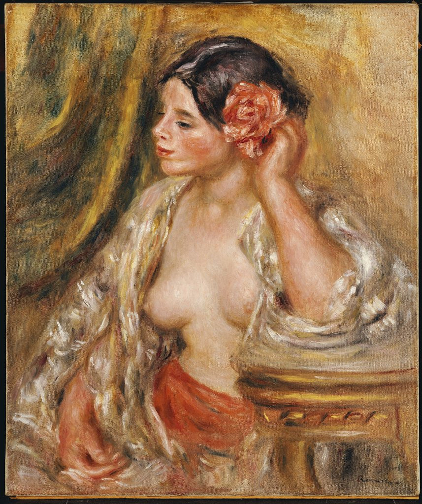 Detail of Gabrielle a sa Coiffure by Pierre-Auguste Renoir