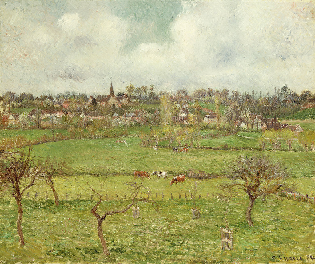 Detail of View of Bazincourt by Camillle Pissarro