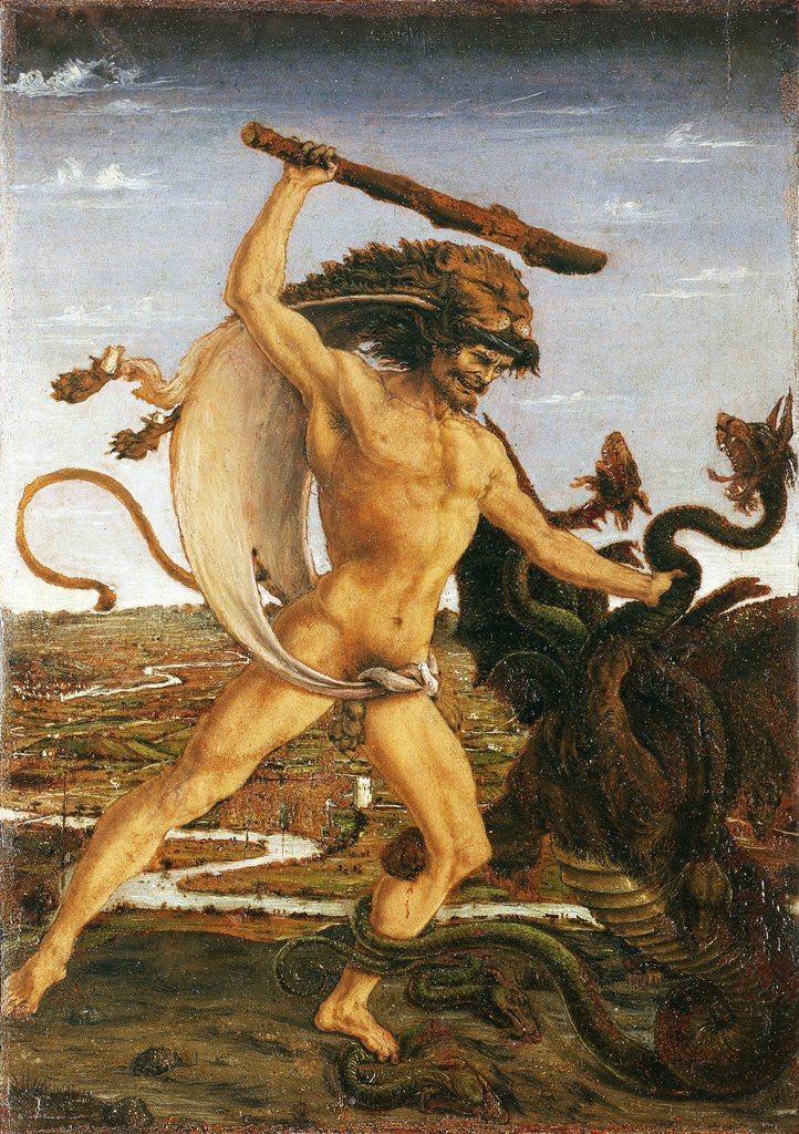 Detail of Hercules and the Hydra by Antonio del Pollaiolo