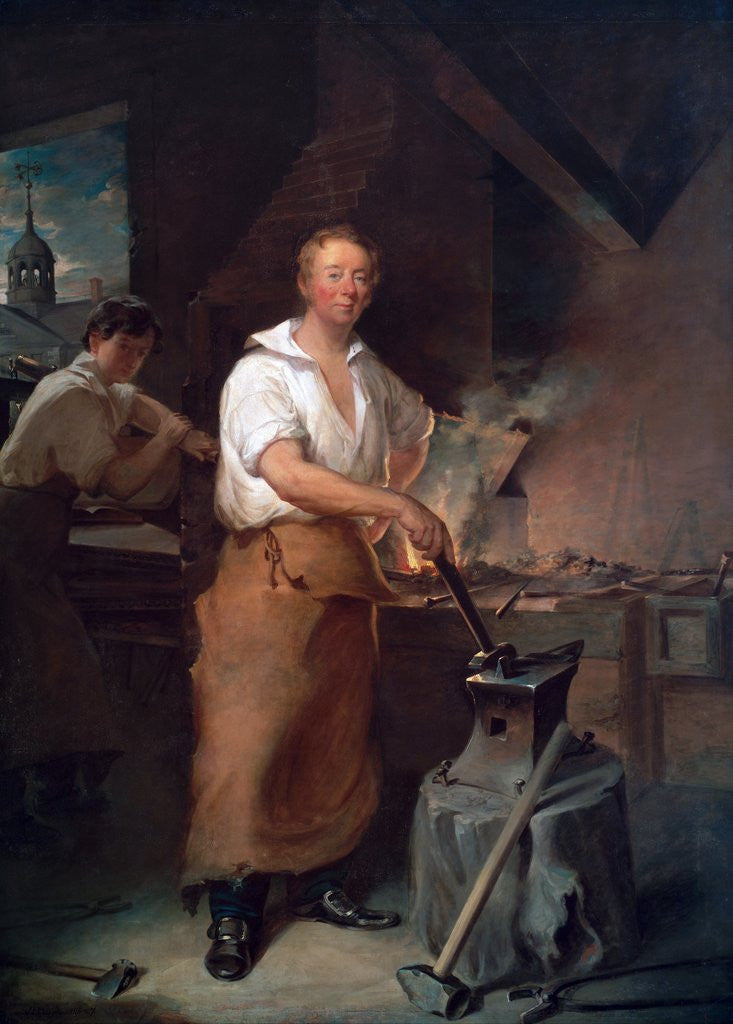 Detail of Pat Lyon at the Forge by John Neagle